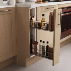 GoodHome Pebre Anthracite Soft Close Runners Pull Out Storage, (H)530mm (W)107mm -Prime Kitchen goodhome pebre anthracite soft close runners pull out storage h 530mm w 107mm3663602480143 05i