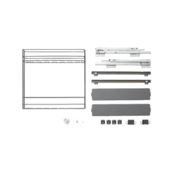 GoodHome Pebre Anthracite Soft Close Runners Pull Out Storage, (H)530mm (W)107mm -Prime Kitchen goodhome pebre anthracite soft close runners pull out storage h 530mm w 107mm3663602480143 07c bq