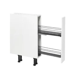 GoodHome Pebre Anthracite Soft Close Runners Pull Out Storage, (H)530mm (W)107mm -Prime Kitchen goodhome pebre anthracite soft close runners pull out storage h 530mm w 107mm3663602480143 24c bq