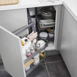 GoodHome Pebre Anthracite Soft-open Left Outward Pull Out Storage, (H)639mm (W)855mm 16 GoodHome Pebre Anthracite Soft-open Left Outward Pull Out Storage, (H)639mm (W)855mm -Prime Kitchen goodhome pebre anthracite soft open left outward pull out storage h 639mm w 855mm3663602480235 03i bq