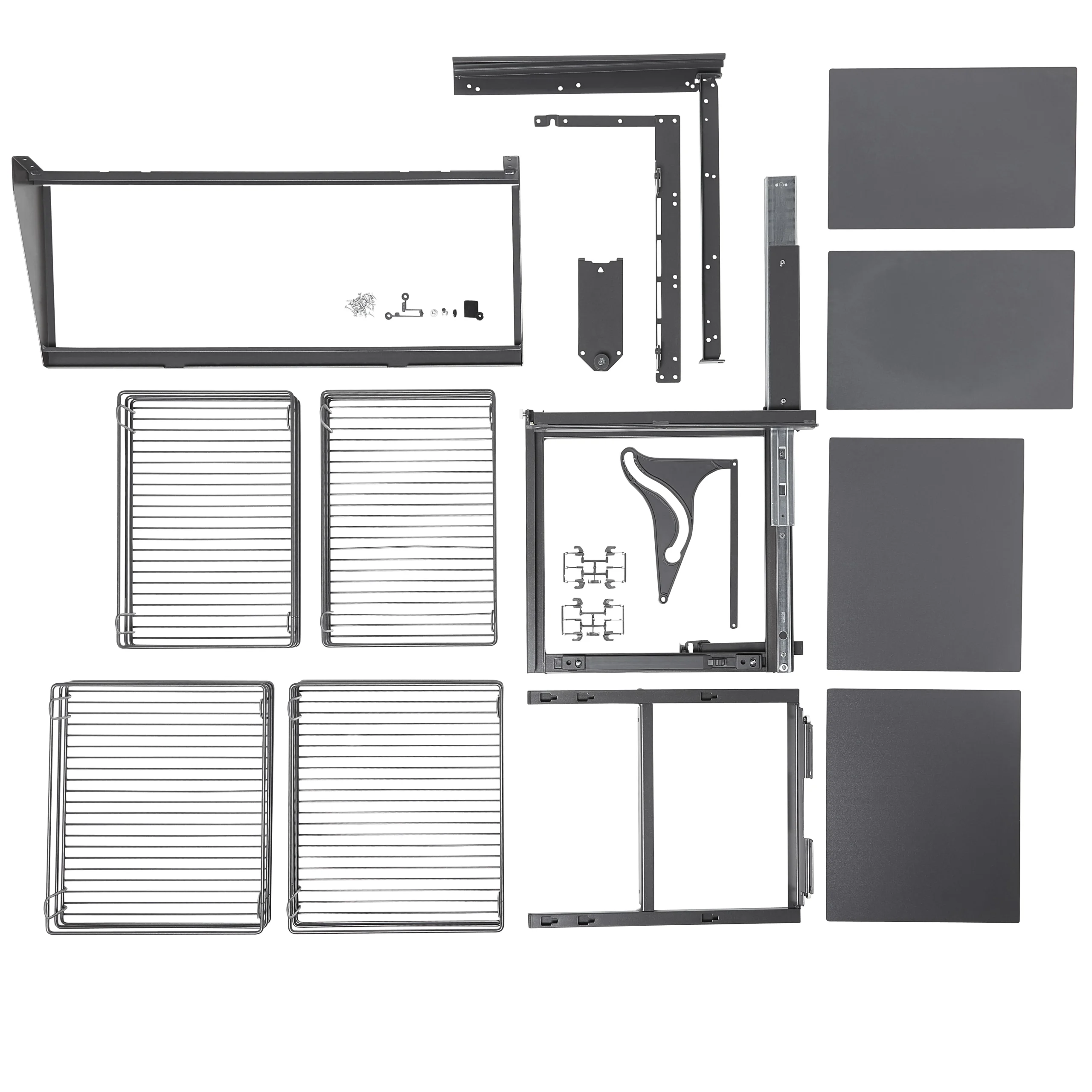 GoodHome Pebre Anthracite Soft-open Left Outward Pull Out Storage, (H)639mm (W)855mm 11 GoodHome Pebre Anthracite Soft-open Left Outward Pull Out Storage, (H)639mm (W)855mm - Image 9