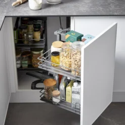 GoodHome Pebre Anthracite Soft-open Right Outward Pull Out Storage, (H)639mm (W)855mm -Prime Kitchen goodhome pebre anthracite soft open right outward pull out storage h 639mm w 855mm3663602480242 03i bq