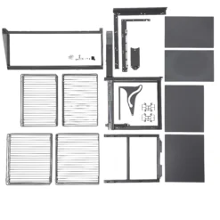 GoodHome Pebre Anthracite Soft-open Right Outward Pull Out Storage, (H)639mm (W)855mm -Prime Kitchen goodhome pebre anthracite soft open right outward pull out storage h 639mm w 855mm3663602480242 07c