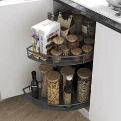 GoodHome Pebre Half Moon Carousel Storage System -Prime Kitchen goodhome pebre half moon carousel storage system5059340140803 01i