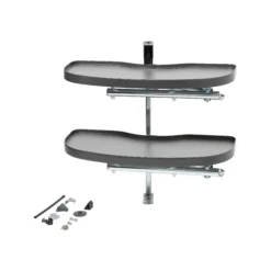 GoodHome Pebre Soft-close RH Corner Cabinet Pull-out Storage -Prime Kitchen goodhome pebre soft close rh corner cabinet pull out storage3663602480204 01c bq