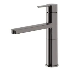 GoodHome Phoran Black Titanium Effect Kitchen Top Lever Tap