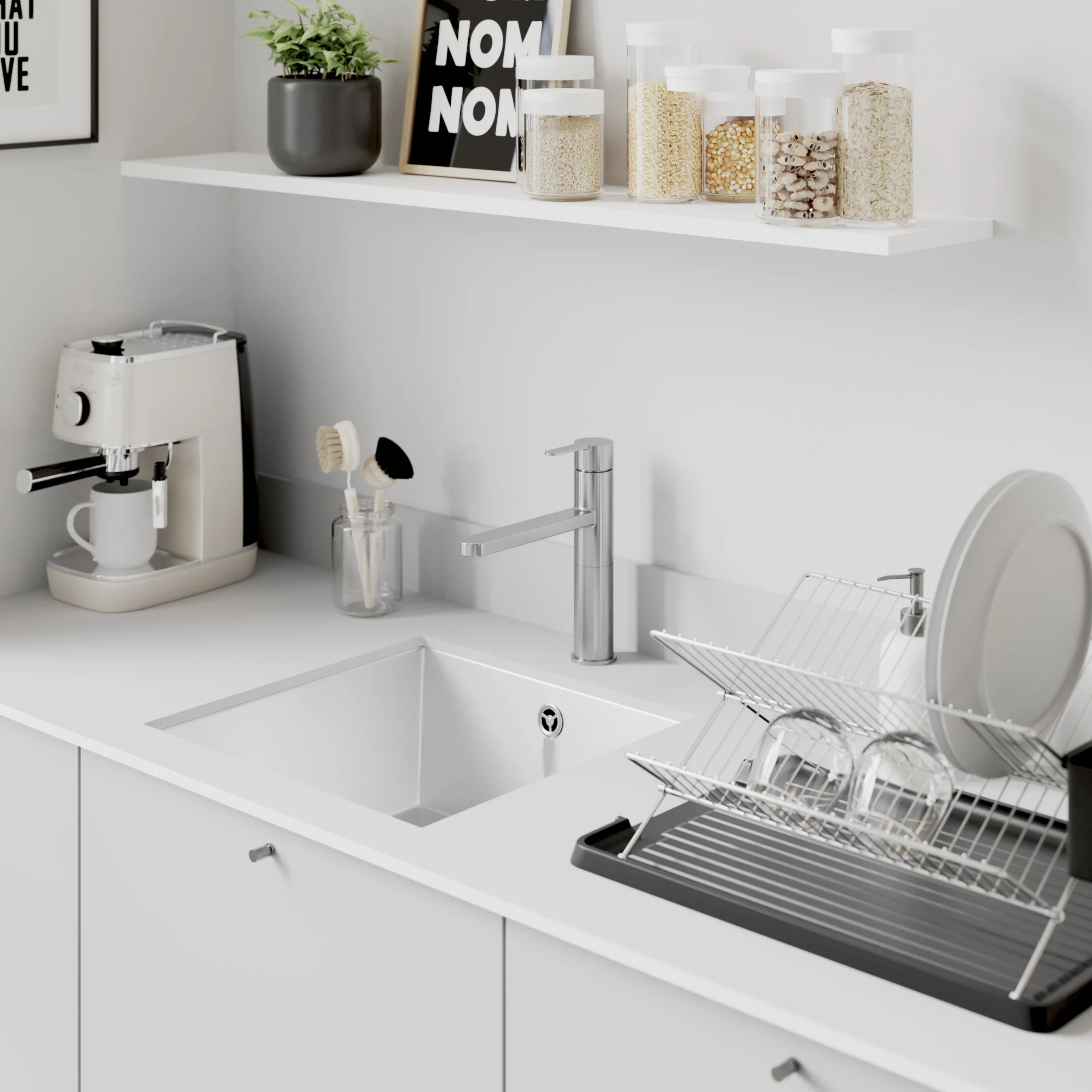 GoodHome Phoran Stainless Steel Effect Kitchen Top Lever Tap 6 GoodHome Phoran Stainless Steel Effect Kitchen Top Lever Tap - Image 4