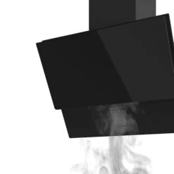 GoodHome PlasmaSense GHAG60PLAS Black Steel & Glass Angled Cooker Hood (W)59.8cm - Black -Prime Kitchen goodhome plasmasense ghag60plas black steel glass angled cooker hood w 59 8cm black5059340445892 06c