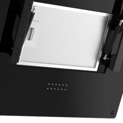 GoodHome PlasmaSense GHAG60PLAS Black Steel & Glass Angled Cooker Hood (W)59.8cm - Black -Prime Kitchen goodhome plasmasense ghag60plas black steel glass angled cooker hood w 59 8cm black5059340445892 37c