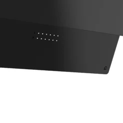 GoodHome PlasmaSense GHAG90PLAS Black Steel & Glass Angled Cooker Hood (W)89.8cm - Black -Prime Kitchen goodhome plasmasense ghag90plas black steel glass angled cooker hood w 89 8cm black5059340445885 36c