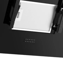 GoodHome PlasmaSense GHAG90PLAS Black Steel & Glass Angled Cooker Hood (W)89.8cm - Black -Prime Kitchen goodhome plasmasense ghag90plas black steel glass angled cooker hood w 89 8cm black5059340445885 37c