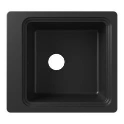 GoodHome Romesco Black Composite Quartz 1 Bowl Kitchen Sink (W)515mm X (L)562mm 22 GoodHome Romesco Black Composite Quartz 1 Bowl Kitchen Sink (W)515mm X (L)562mm -Prime Kitchen goodhome romesco black composite quartz 1 bowl kitchen sink w 515mm x l 562mm5059340458731 04c