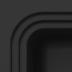 GoodHome Romesco Black Granite 1.5 Bowl Sink & Drainer (W)515mm X (L)1050mm -Prime Kitchen goodhome romesco black granite 1 5 bowl sink drainer w 515mm x l 1050mm5059340458519 36c 1