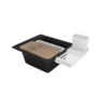 GoodHome Romesco Black Quartz Composite Rectangular 1 Bowl Composite Sink (W)511mm 1 GoodHome Romesco Black Quartz Composite Rectangular 1 Bowl Composite Sink (W)511mm -Prime Kitchen goodhome romesco black quartz composite rectangular 1 bowl composite sink w 511mm3663602791966 01bq