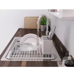 GoodHome Romesco Inox Stainless Steel 1 Bowl Sink & Drainer 511mm X 770mm -Prime Kitchen goodhome romesco inox stainless steel 1 bowl sink drainer 511mm x 770mm3663602791942 06bq 1