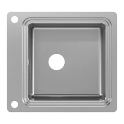 GoodHome Romesco Metallic Effect Stainless Steel Rectangular 1 Bowl Kitchen Sink (W)510mm -Prime Kitchen goodhome romesco metallic effect stainless steel rectangular 1 bowl kitchen sink w 510mm5059340458755 04c