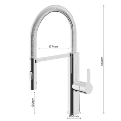 GoodHome Saffron Chrome-plated Kitchen Spring Neck Tap 28 GoodHome Saffron Chrome-plated Kitchen Spring Neck Tap -Prime Kitchen goodhome saffron chrome plated kitchen spring neck tap5059340452876 02t