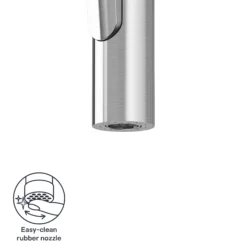 GoodHome Saffron Stainless Steel Effect Kitchen Spring Neck Tap -Prime Kitchen goodhome saffron stainless steel effect kitchen spring neck tap5059340452883 72c EN