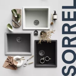 GoodHome Sorrel Grey Composite Quartz 1 Bowl Kitchen Sink (W)550mm X (L)460mm 25 GoodHome Sorrel Grey Composite Quartz 1 Bowl Kitchen Sink (W)550mm X (L)460mm -Prime Kitchen goodhome sorrel grey composite quartz 1 bowl kitchen sink w 550mm x l 460mm5059340458410 46i