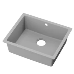 GoodHome Sorrel Grey Composite Quartz 1 Bowl Kitchen Sink (W)550mm X (L)460mm 15 GoodHome Sorrel Grey Composite Quartz 1 Bowl Kitchen Sink (W)550mm X (L)460mm -Prime Kitchen goodhome sorrel grey composite quartz 1 bowl kitchen sink w 550mm x l 460mm5059340458434 01c