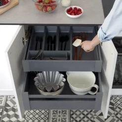 GoodHome Soto Soft-close Deep Drawer Box (W)600mm -Prime Kitchen goodhome soto soft close deep drawer box w 600mm3663602632931 02i