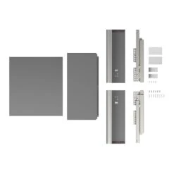 GoodHome Soto Soft-close Slimline Drawer Box (W)400mm -Prime Kitchen goodhome soto soft close slimline drawer box w 400mm5059340400235 07c