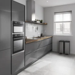 GoodHome Stevia & Garcinia Gloss Anthracite Slab Standard End Panel (H)900mm (W)610mm -Prime Kitchen goodhome stevia garcinia gloss anthracite slab standard end panel h 900mm w 610mm5059340249773 20i