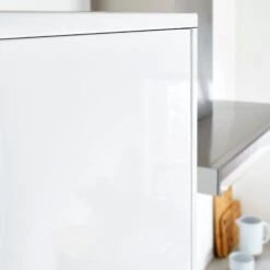GoodHome Stevia & Garcinia Gloss White Slab Standard Base Clad On End Panel (H)900mm (W)610mm -Prime Kitchen goodhome stevia garcinia gloss white slab standard base clad on end panel h 900mm w 610mm3663602640240 01i bq