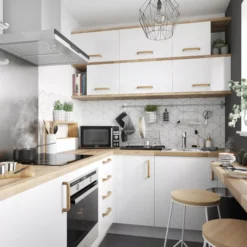 GoodHome Stevia & Garcinia Gloss White Slab Tall Appliance & Larder Clad On End Panel (H)2400mm (W)610mm -Prime Kitchen goodhome stevia garcinia gloss white slab tall appliance larder clad on end panel h 2400mm w 610mm3663602647225 08i