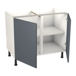 GoodHome Stevia Gloss Anthracite Slab Base Kitchen Cabinet (W)1000mm (H)720mm -Prime Kitchen goodhome stevia gloss anthracite slab base kitchen cabinet w 1000mm h 720mm5059340702520 21c bq