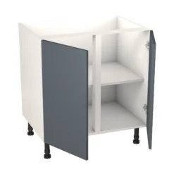 GoodHome Stevia Gloss Anthracite Slab Base Kitchen Cabinet (W)800mm (H)720mm -Prime Kitchen goodhome stevia gloss anthracite slab base kitchen cabinet w 800mm h 720mm5059340702568 21c bq