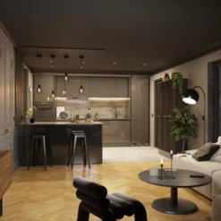 GoodHome Stevia Gloss Anthracite Slab Drawer Front (W)500mm, Pack Of 4 -Prime Kitchen goodhome stevia gloss anthracite slab drawer front w 500mm pack of 43663602648789 08i