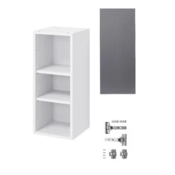 GoodHome Stevia Gloss Anthracite Slab Wall Kitchen Cabinet (W)300mm (H)720mm -Prime Kitchen goodhome stevia gloss anthracite slab wall kitchen cabinet w 300mm h 720mm5059340702582 07c bq