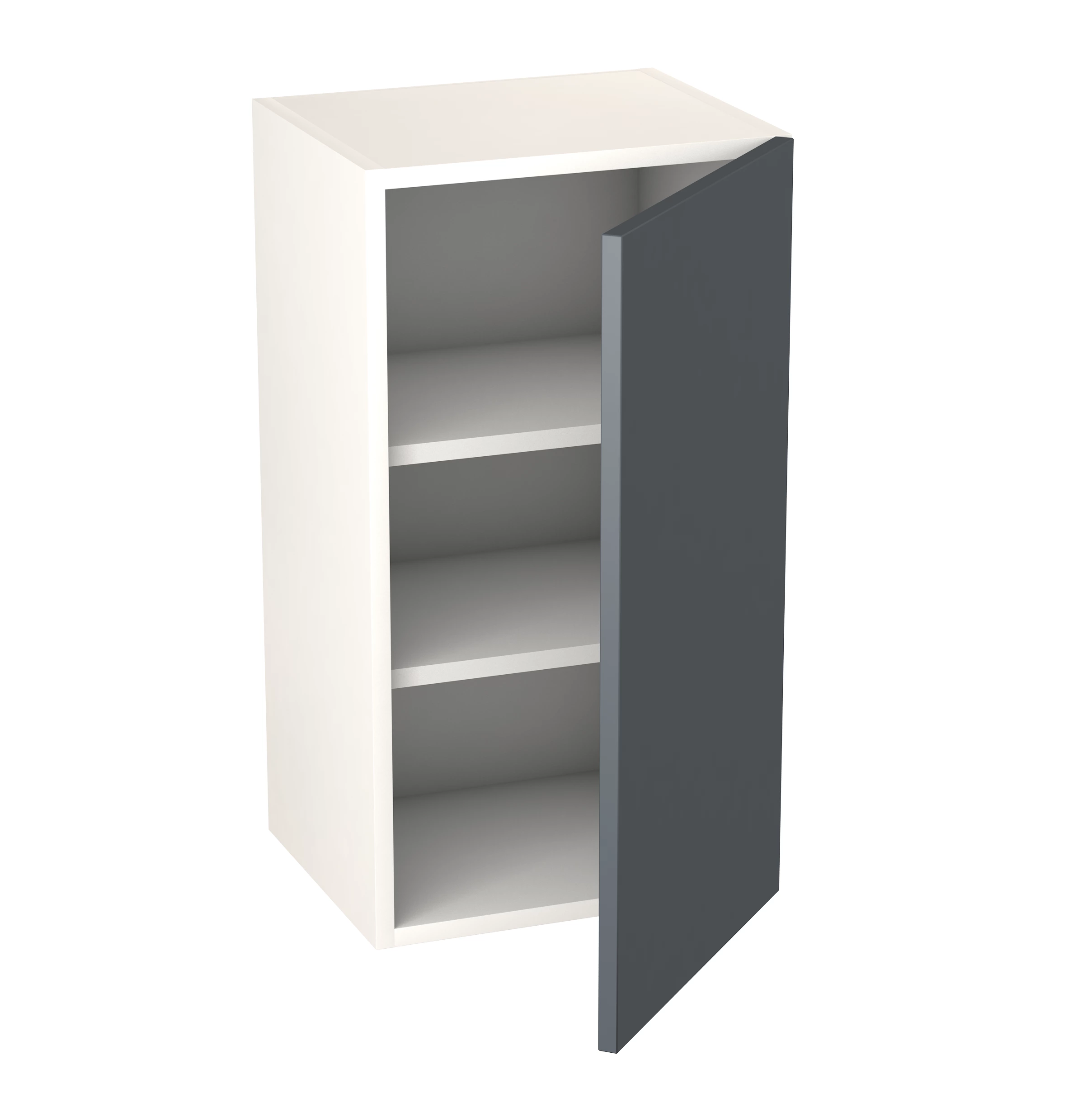 GoodHome Stevia Gloss Anthracite Slab Wall Kitchen Cabinet (W)400mm (H)720mm 4 GoodHome Stevia Gloss Anthracite Slab Wall Kitchen Cabinet (W)400mm (H)720mm - Image 2