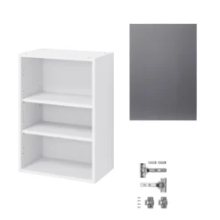 GoodHome Stevia Gloss Anthracite Slab Wall Kitchen Cabinet (W)500mm (H)720mm -Prime Kitchen goodhome stevia gloss anthracite slab wall kitchen cabinet w 500mm h 720mm5059340702605 07c bq