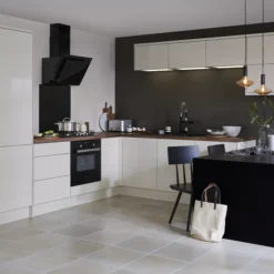 GoodHome Stevia Gloss Cream Slab Tall Wall Cabinet Door (W)250mm (H)895mm (T)18mm 12 GoodHome Stevia Gloss Cream Slab Tall Wall Cabinet Door (W)250mm (H)895mm (T)18mm -Prime Kitchen goodhome stevia gloss cream slab tall wall cabinet door w 250mm h 895mm t 18mm3663602647744 51i