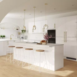 GoodHome Stevia Gloss White Slab Drawer Front, Bridging Door & Bi Fold Door, (W)1000mm (H)356mm (T)18mm -Prime Kitchen goodhome stevia gloss white slab drawer front bridging door bi fold door w 1000mm h 356mm t 18mm3663602647225 16i