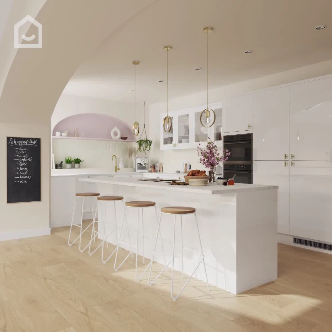 GoodHome Stevia Gloss White Slab Drawerline Cabinet Door, (W)300mm (H)715mm (T)18mm 4 GoodHome Stevia Gloss White Slab Drawerline Cabinet Door, (W)300mm (H)715mm (T)18mm - Image 2