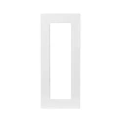 GoodHome Stevia Gloss White Slab Glazed Cabinet Door (W)300mm (H)715mm (T)18mm