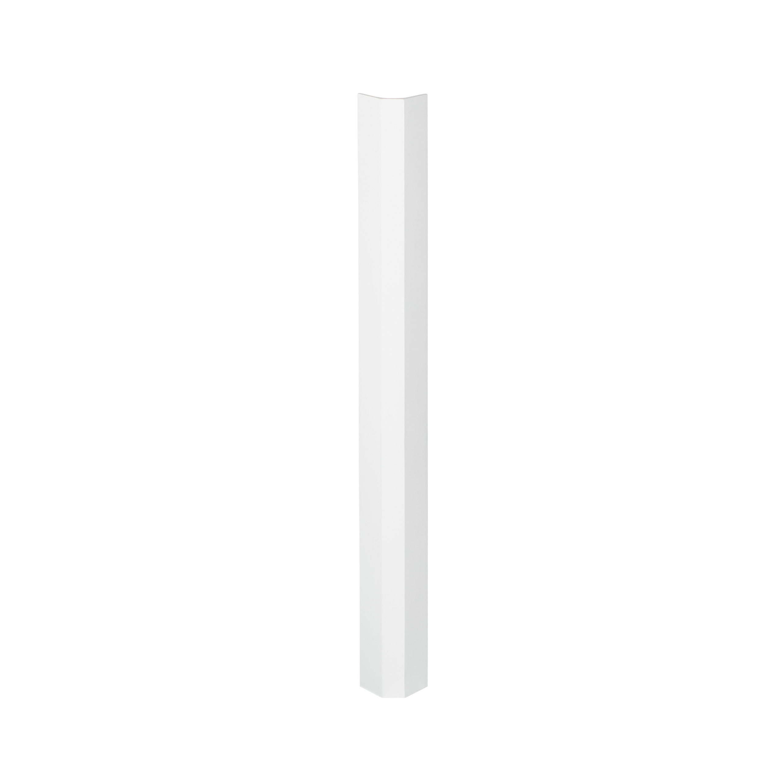 GoodHome Stevia Gloss White Slab Standard Corner Post, (W)59mm (H)715mm 4 GoodHome Stevia Gloss White Slab Standard Corner Post, (W)59mm (H)715mm - Image 2