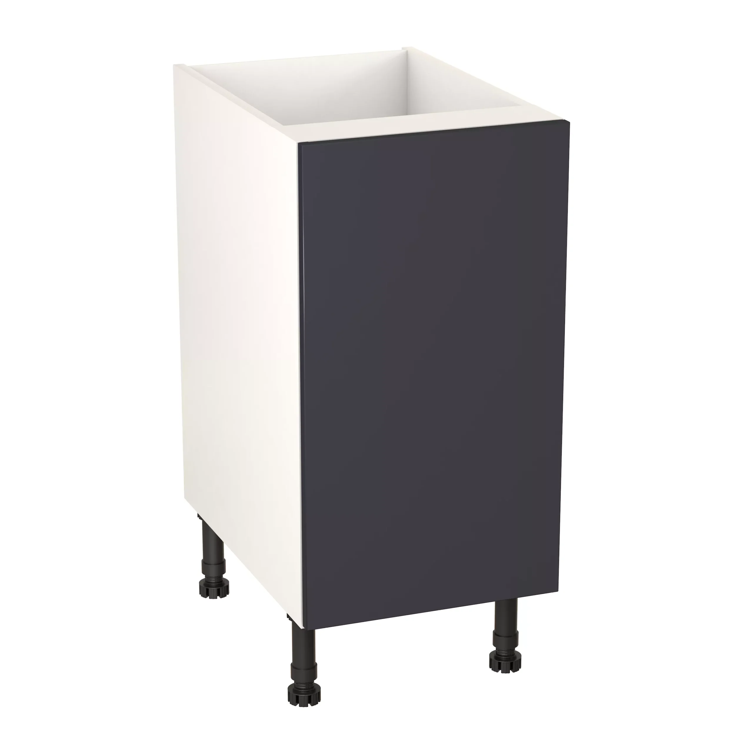 GoodHome Stevia Matt Blue Slab Base Kitchen Cabinet (W)400mm (H)720mm 3 GoodHome Stevia Matt Blue Slab Base Kitchen Cabinet (W)400mm (H)720mm