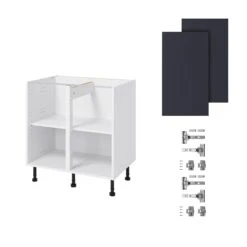 GoodHome Stevia Matt Blue Slab Base Kitchen Cabinet (W)800mm (H)720mm 9 GoodHome Stevia Matt Blue Slab Base Kitchen Cabinet (W)800mm (H)720mm -Prime Kitchen goodhome stevia matt blue slab base kitchen cabinet w 800mm h 720mm5059340702674 07c bq