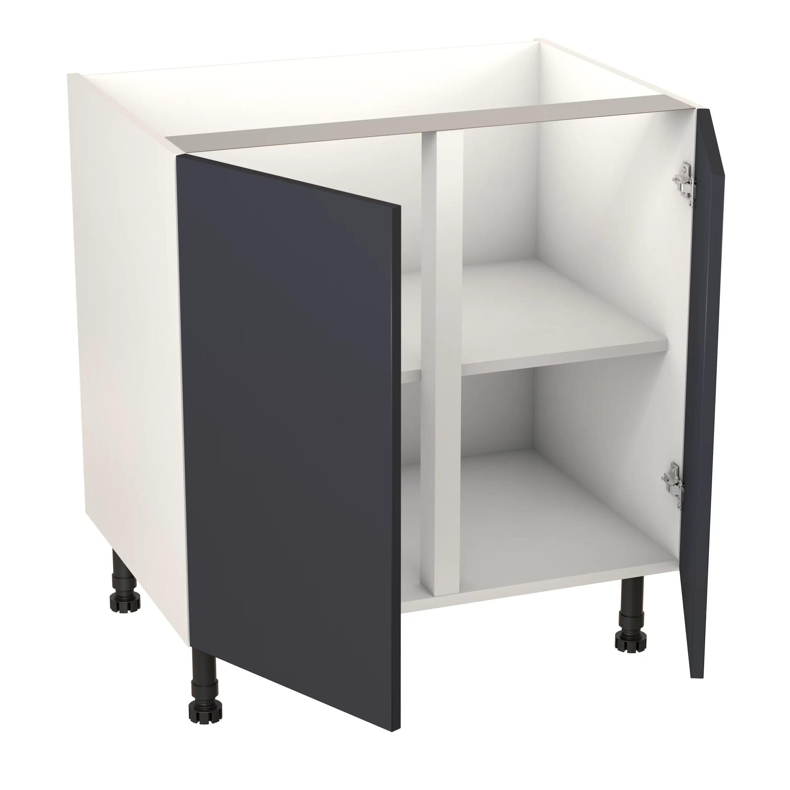 GoodHome Stevia Matt Blue Slab Base Kitchen Cabinet (W)800mm (H)720mm 4 GoodHome Stevia Matt Blue Slab Base Kitchen Cabinet (W)800mm (H)720mm - Image 2