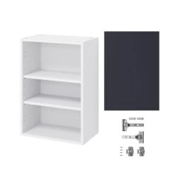 GoodHome Stevia Matt Blue Slab Wall Kitchen Cabinet (W)500mm (H)720mm -Prime Kitchen goodhome stevia matt blue slab wall kitchen cabinet w 500mm h 720mm5059340702711 07c bq