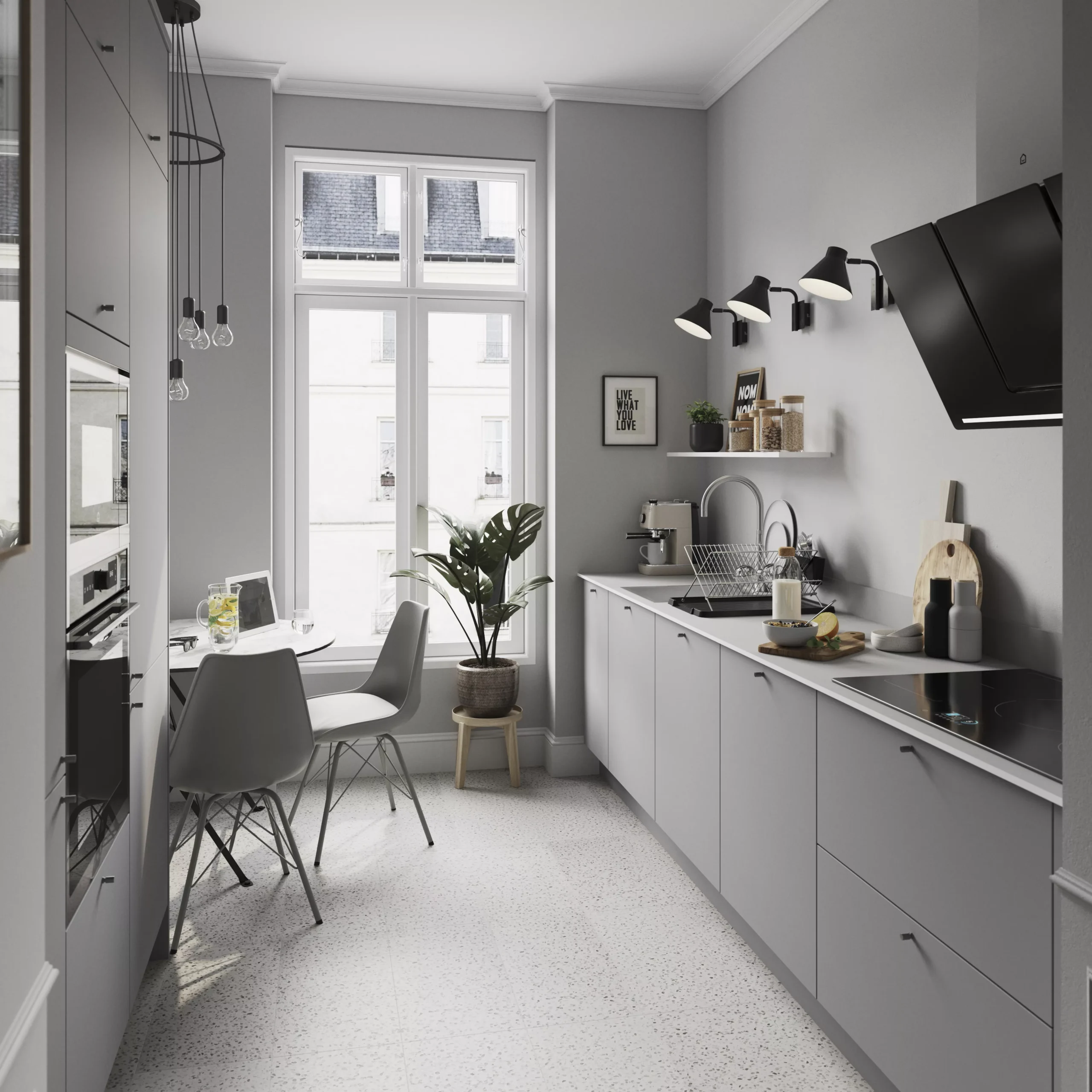 GoodHome Stevia Matt Pewter Grey Slab Standard End Panel (H)900mm (W)610mm 9 GoodHome Stevia Matt Pewter Grey Slab Standard End Panel (H)900mm (W)610mm - Image 7