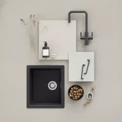 GoodHome Stevia Matt Sandstone Slab Highline Cabinet Door (W)250mm (H)715mm (T)18mm -Prime Kitchen goodhome stevia matt sandstone slab highline cabinet door w 250mm h 715mm t 18mm5059340442747 06i