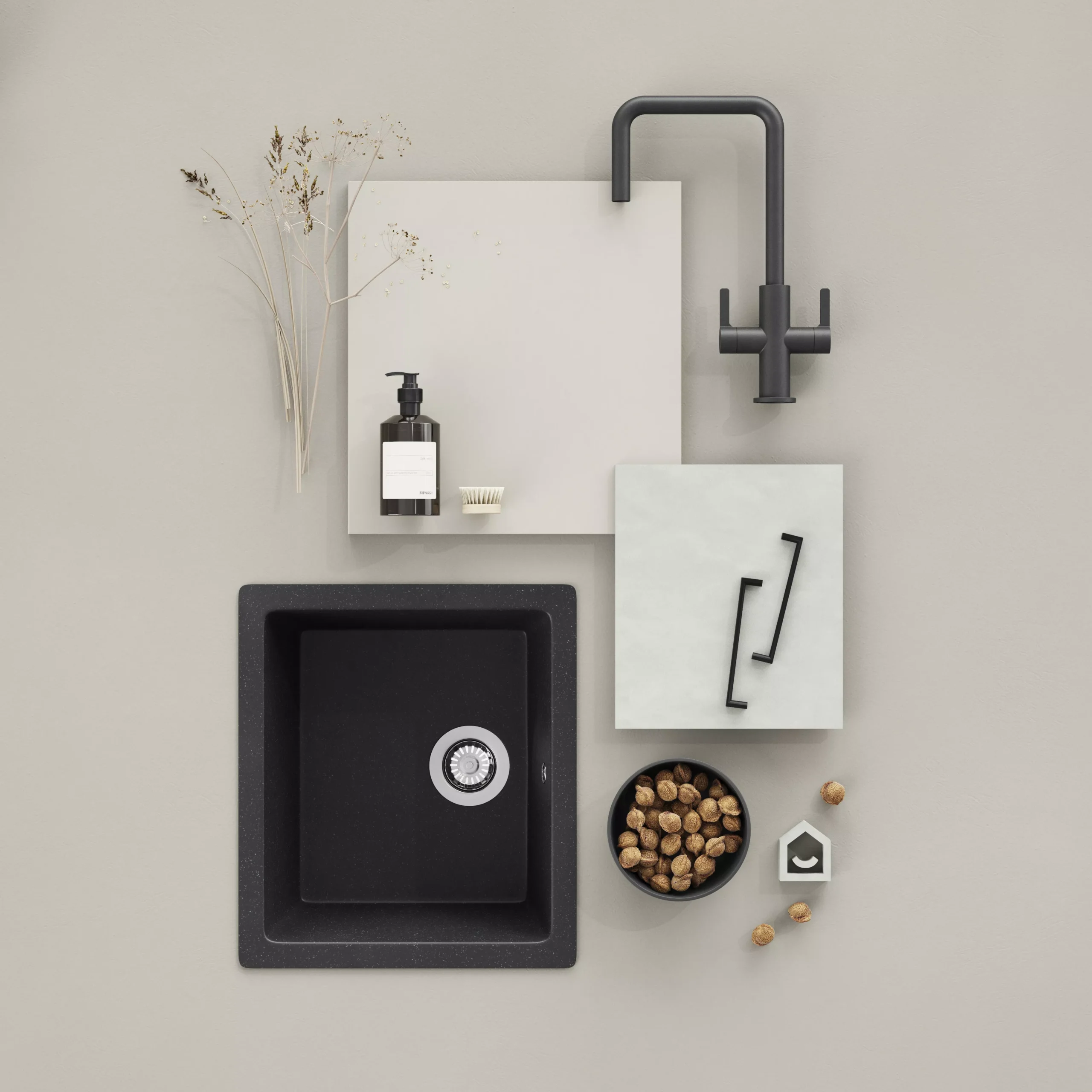 GoodHome Stevia Matt Sandstone Slab Highline Cabinet Door (W)500mm (H)715mm (T)18mm 8 GoodHome Stevia Matt Sandstone Slab Highline Cabinet Door (W)500mm (H)715mm (T)18mm - Image 6