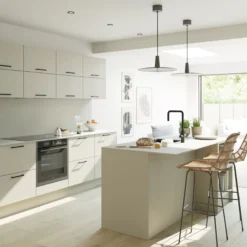 GoodHome Stevia Matt Sandstone Slab Standard Clad On End Panel (H)934mm (W)640mm -Prime Kitchen goodhome stevia matt sandstone slab standard clad on end panel h 934mm w 640mm5059340442747 11i