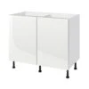 GoodHome Stevia White Base Cabinet, (W)1000mm -Prime Kitchen goodhome stevia white base cabinet w 1000mm3663602351771 01c bq
