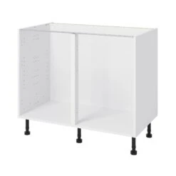 GoodHome Stevia White Base Cabinet, (W)1000mm -Prime Kitchen goodhome stevia white base cabinet w 1000mm3663602351771 22c bq